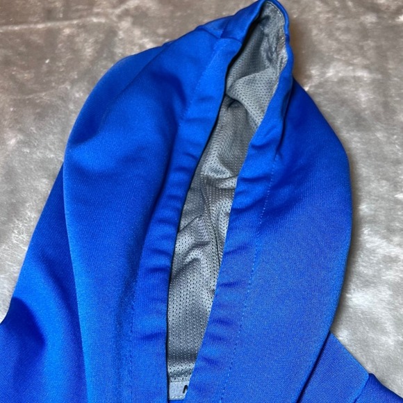 Nike Mens Size Small Therma-FIT Hoodie Blue Gray Pullover Swoosh Athletic Active - Picture 8 of 15